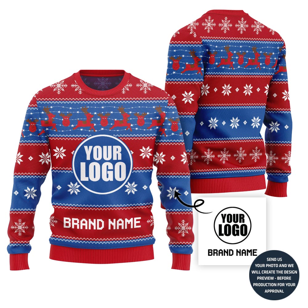 Holiday Christmas Vibe Custom Ugly Christmas Sweater