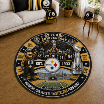 All Football Teams Custom Print Premium Round Mat Washable – Personalized Round Mat