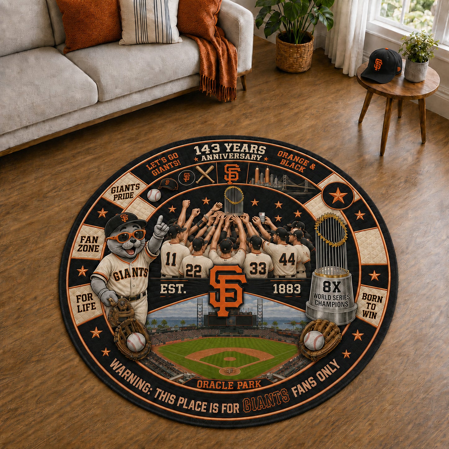 Alfombra personalizada de bienvenida premium de equipo de la MLB – Felpudo de béisbol personalizado