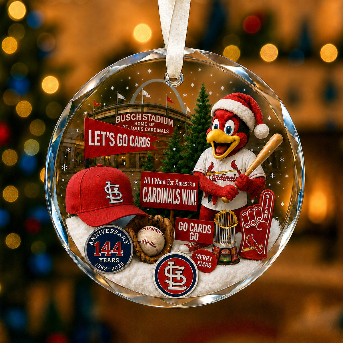 All Baseball Teams Christmas Glass Ornament  With Red Gift Box | 5to9vibe