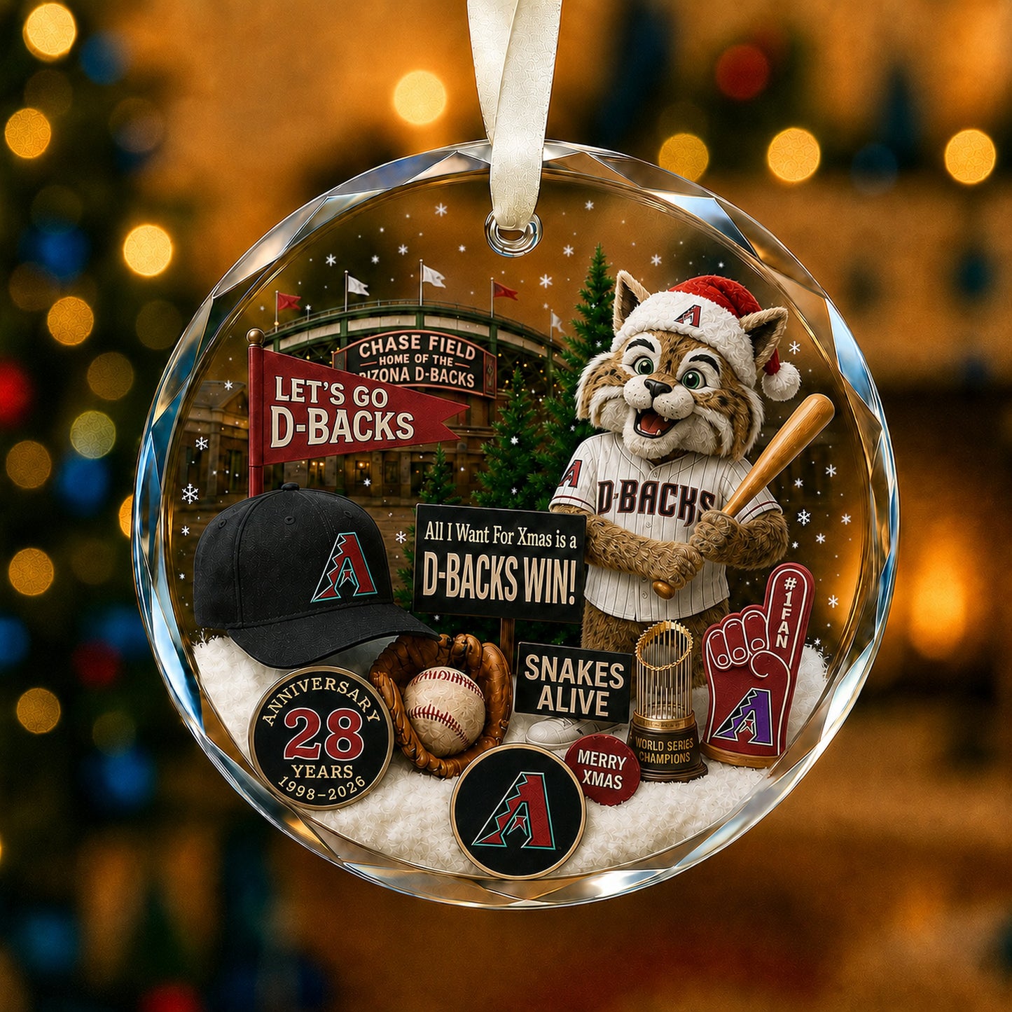 All Baseball Teams Christmas Glass Ornament  With Red Gift Box | 5to9vibe