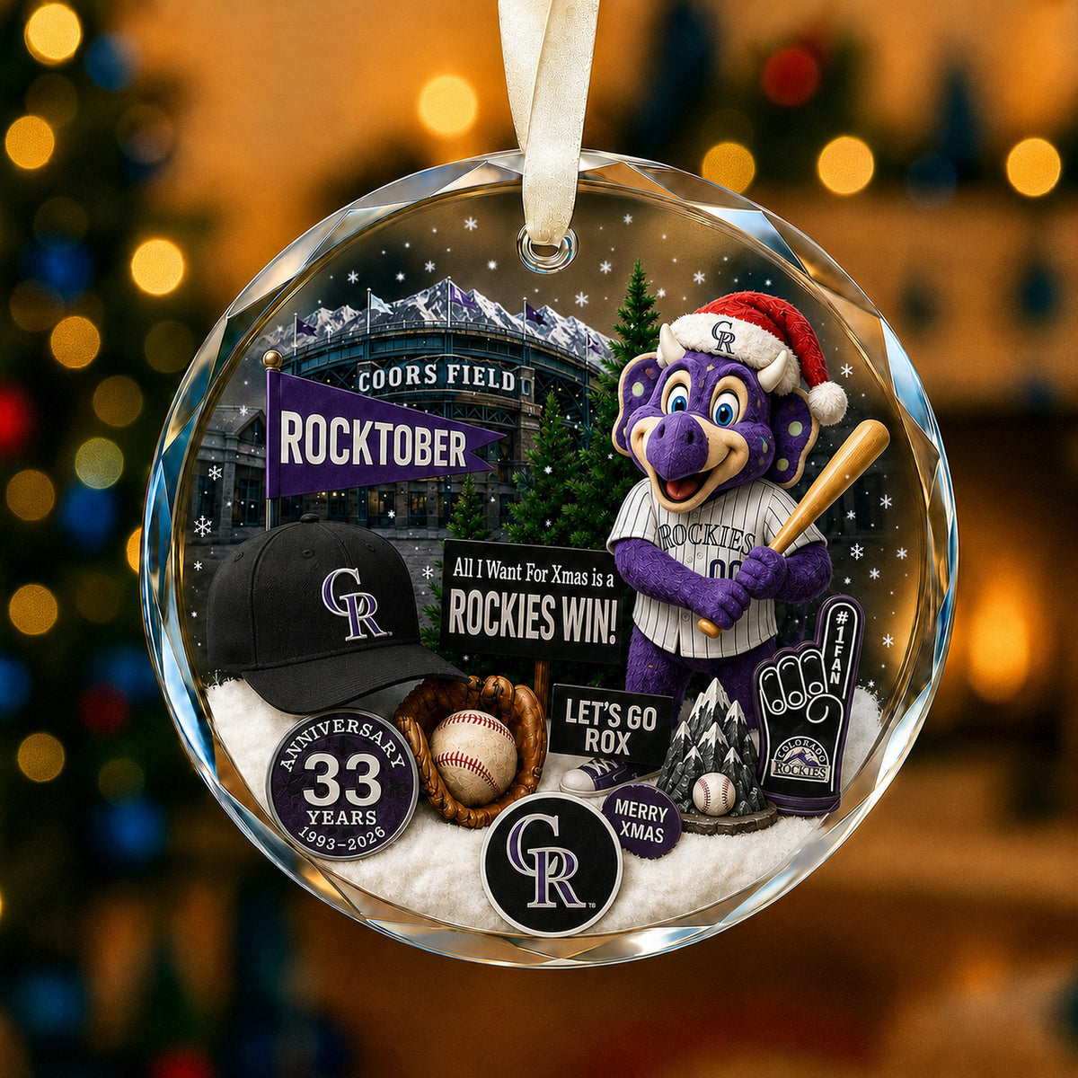 All Baseball Teams Christmas Glass Ornament  With Red Gift Box | 5to9vibe