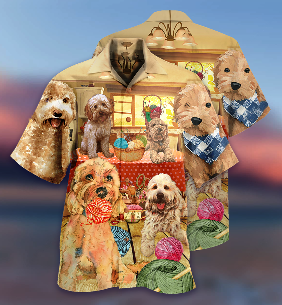 Goldendoodle Lovely Dog Crochet - Hawaiian Shirt 