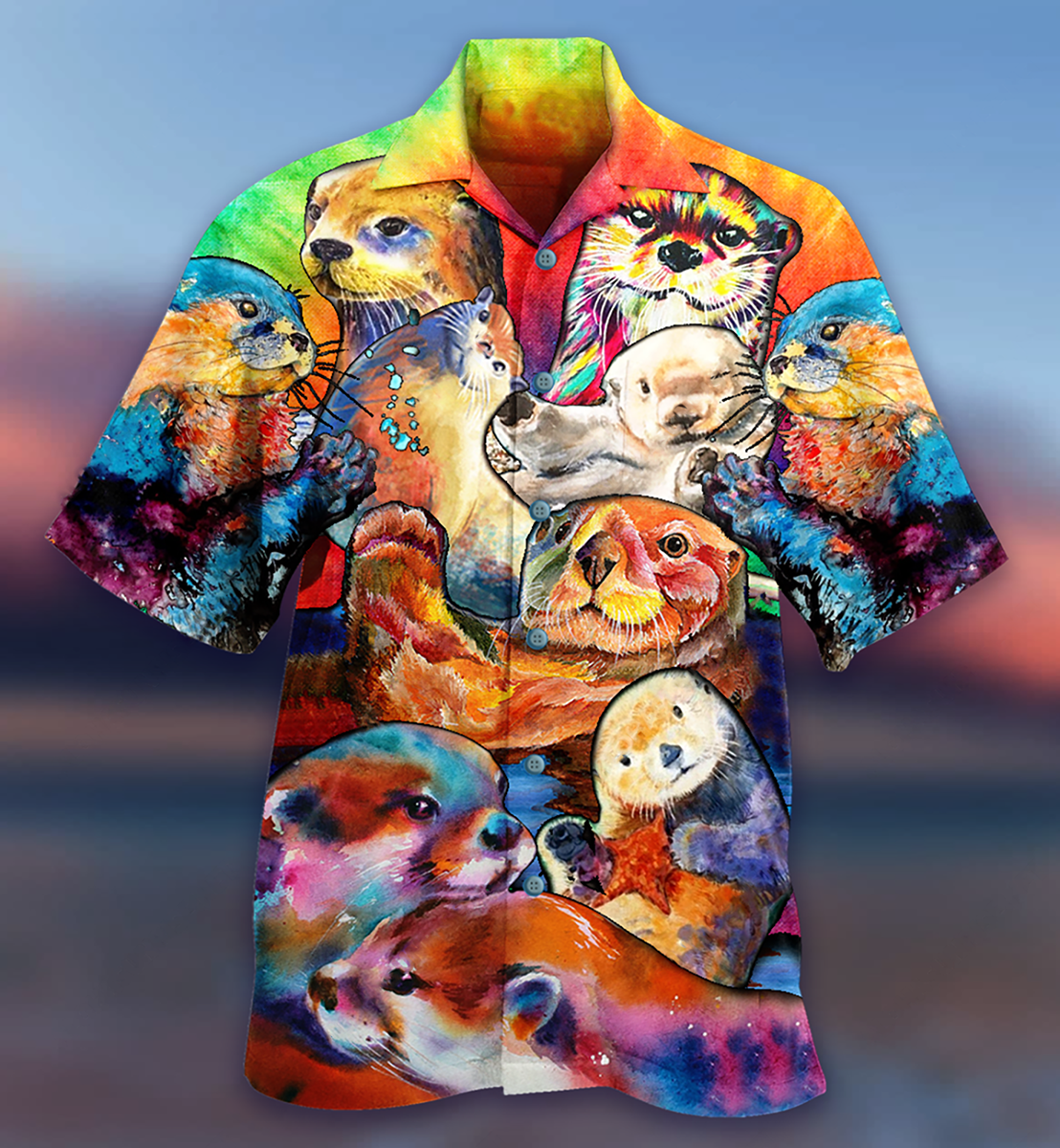Otter Lovely Cute Animals - Hawaiian Shirt 