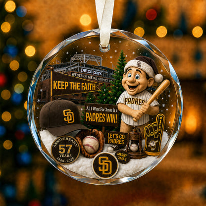 All Baseball Teams Christmas Glass Ornament  With Red Gift Box | 5to9vibe