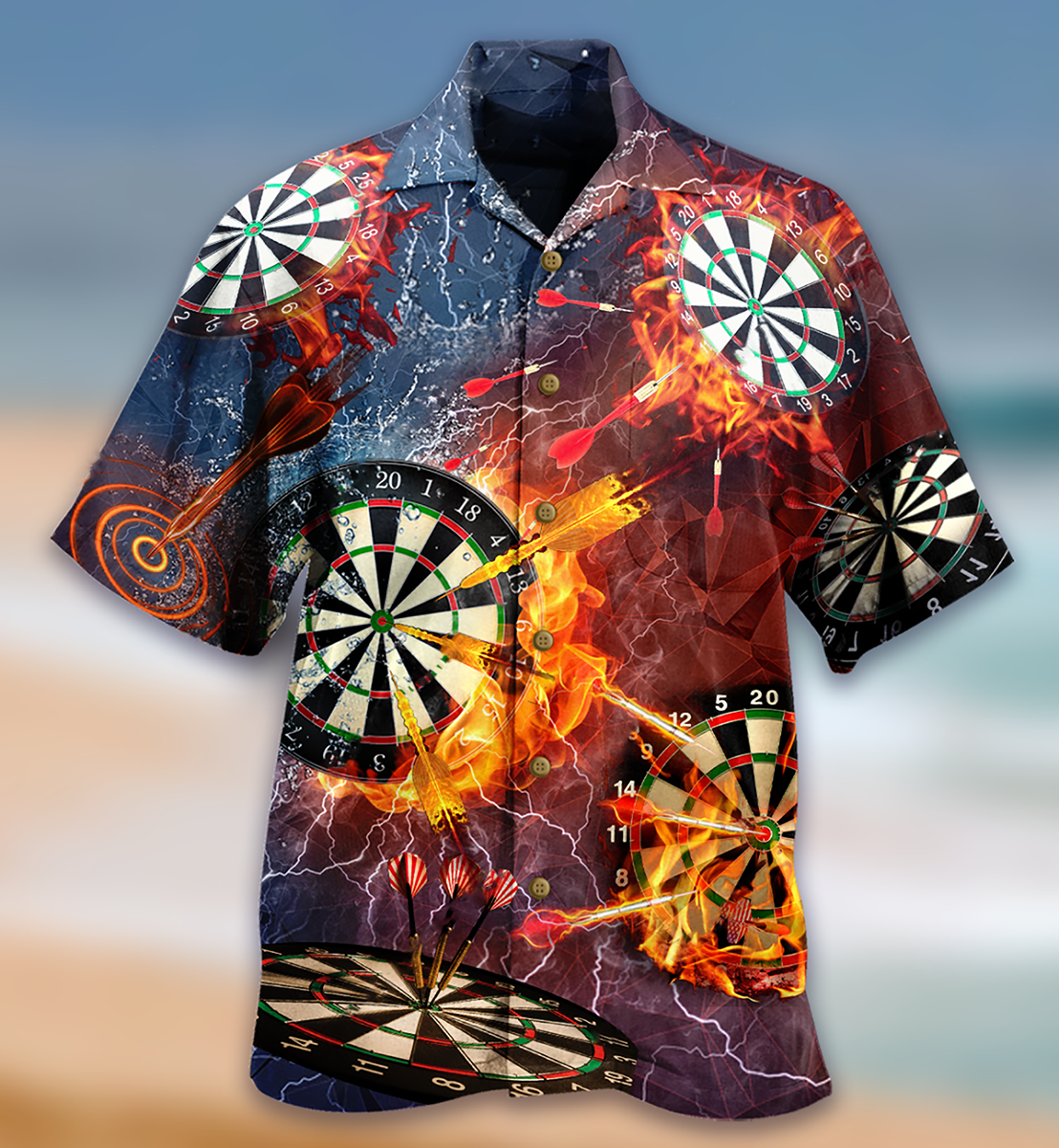 Darts Love It Fire - Hawaiian Shirt 
