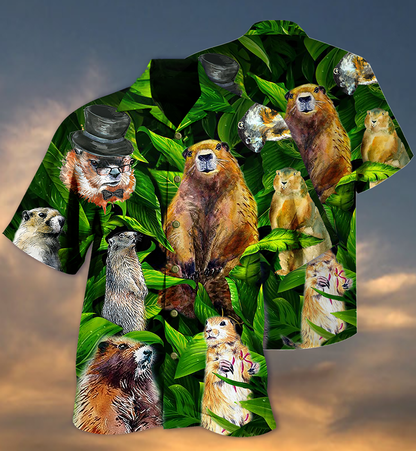 Ferret Animals LoveLy Dovely Leaves - Hawaiian Shirt 