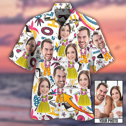 Face Funny Style Custom Photo - Hawaiian Shirt 