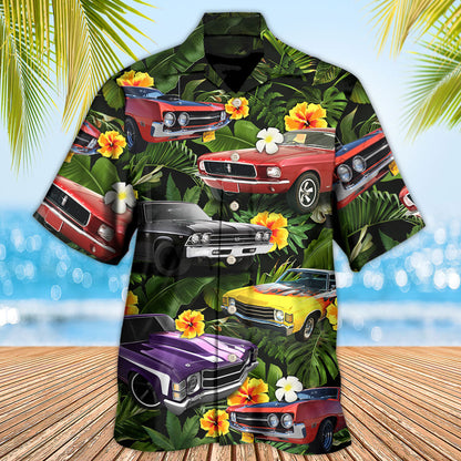 Muscle Car Tropical Vibe - Hawaiian Shirt 