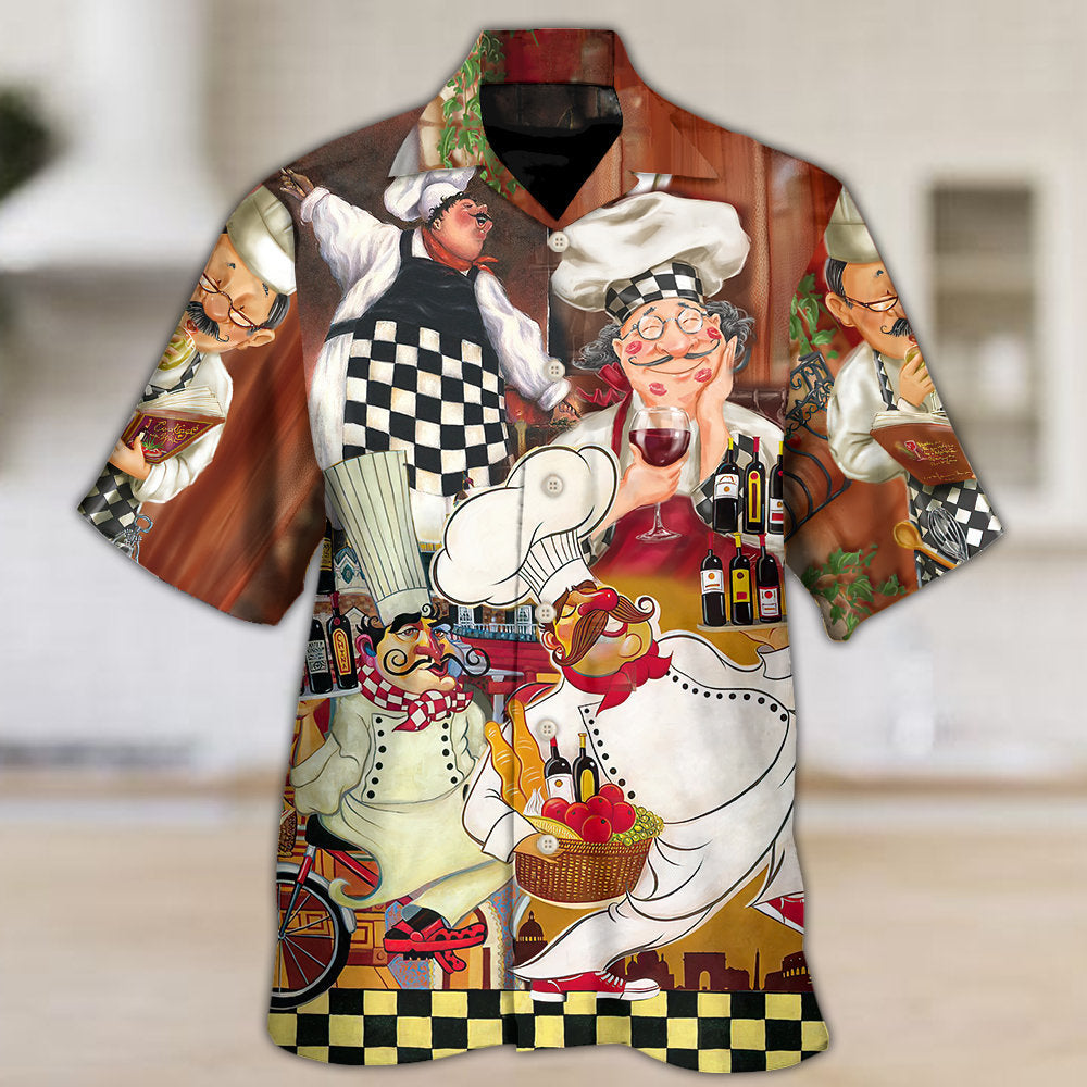 Chef Funny Cooking Vintage Dinner's Time - Hawaiian Shirt 