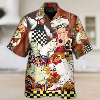 Chef Funny Cooking Vintage Dinner's Time - Hawaiian Shirt 