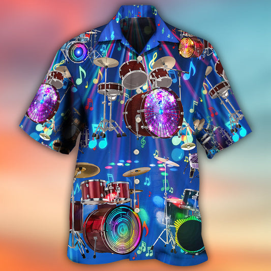 Drum Is My Life Light Neon Style - Hawaiian Shirt 