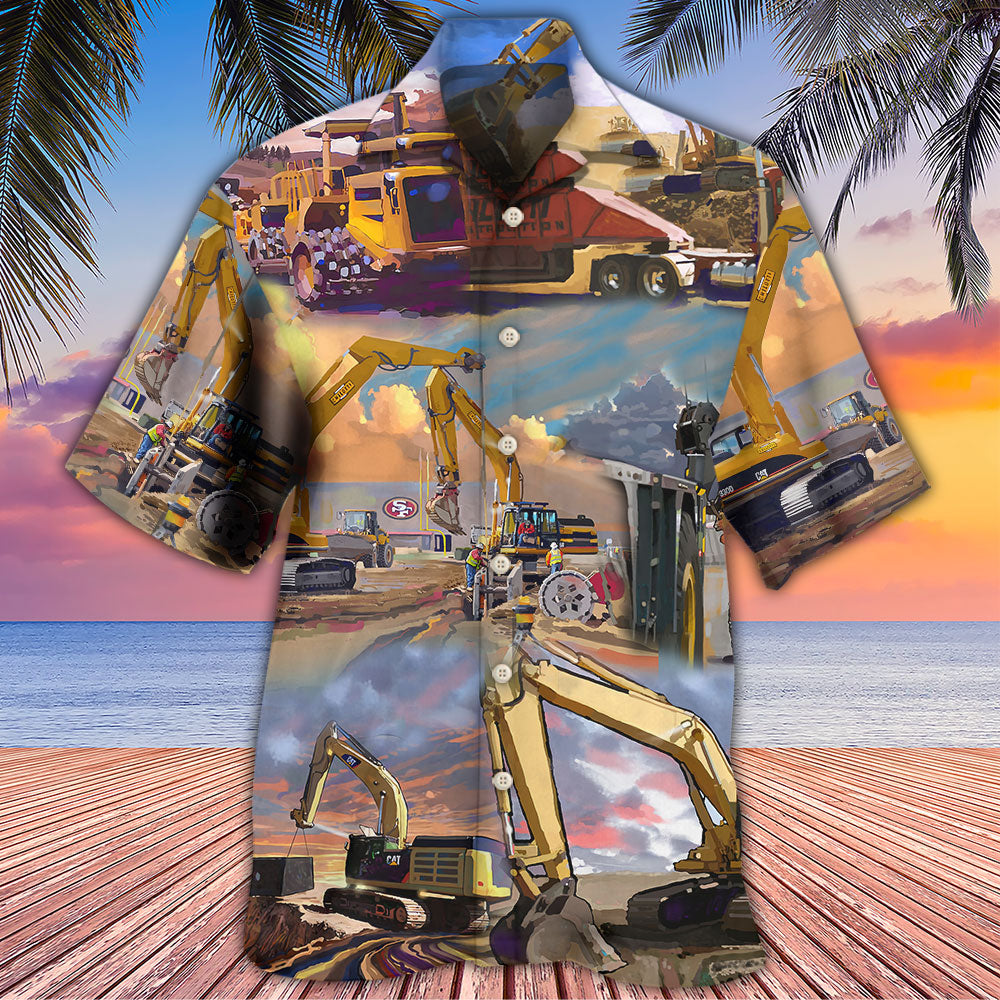 Crane Construction Art Office - Hawaiian Shirt 