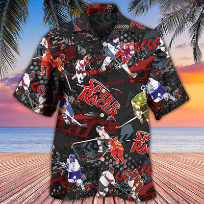 Racing I Like Racing And Hockey - Hawaiian Shirt 