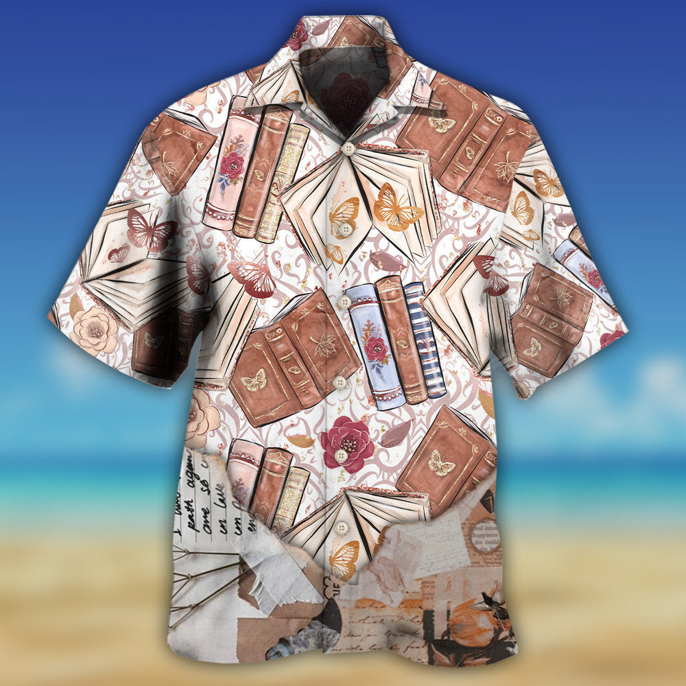 Book With Flower And Butterfly - Hawaiian Shirt 