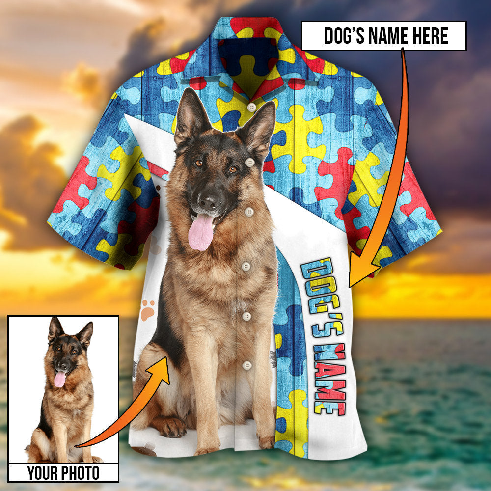 German Shepherd My Lovely Dog Custom Photo Personalized - Hawaiian Shirt 