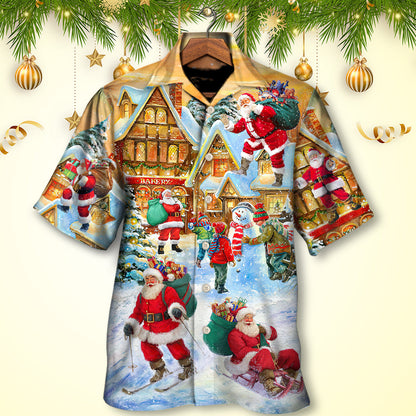 Christmas Santa Claus In The Town Xmas Is Coming - Hawaiian Shirt 