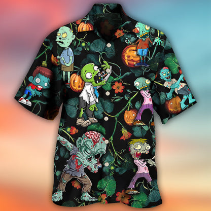 Halloween Zombie Tropical Pumpkin Scary - Hawaiian Shirt 