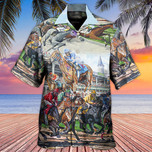 Horse Racing Be Strong Be Brave - Hawaiian Shirt 