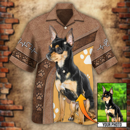 Dog Paw Brown Style Classic Custom Photo Personalized - Hawaiian Shirt 
