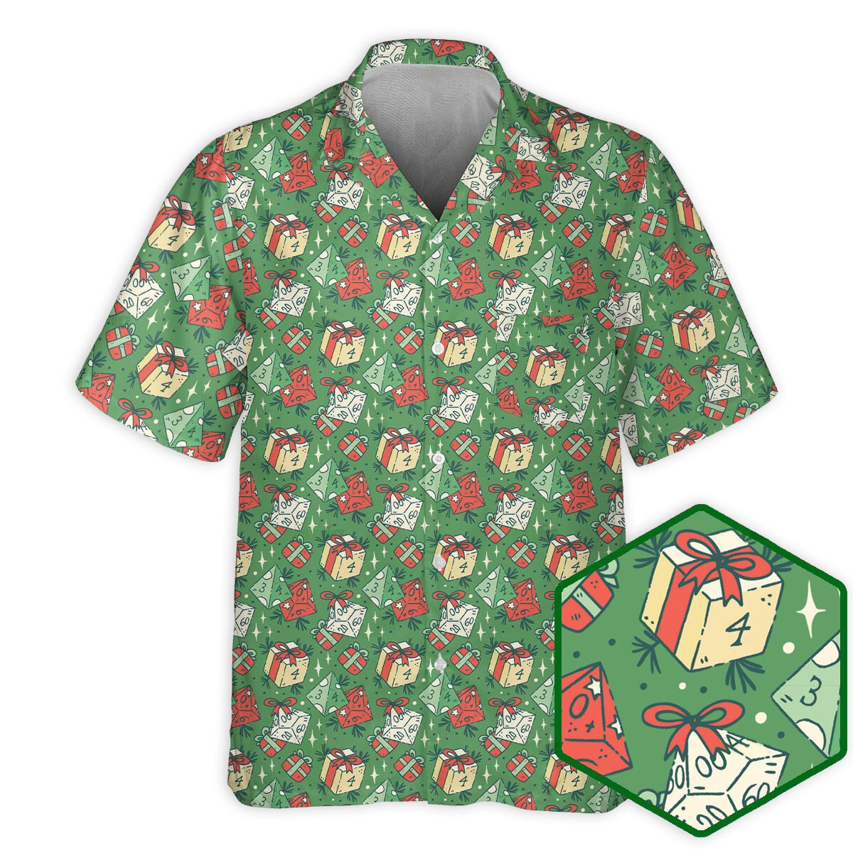 DnD Dice Gift Pattern Small - Hawaiian Shirt 