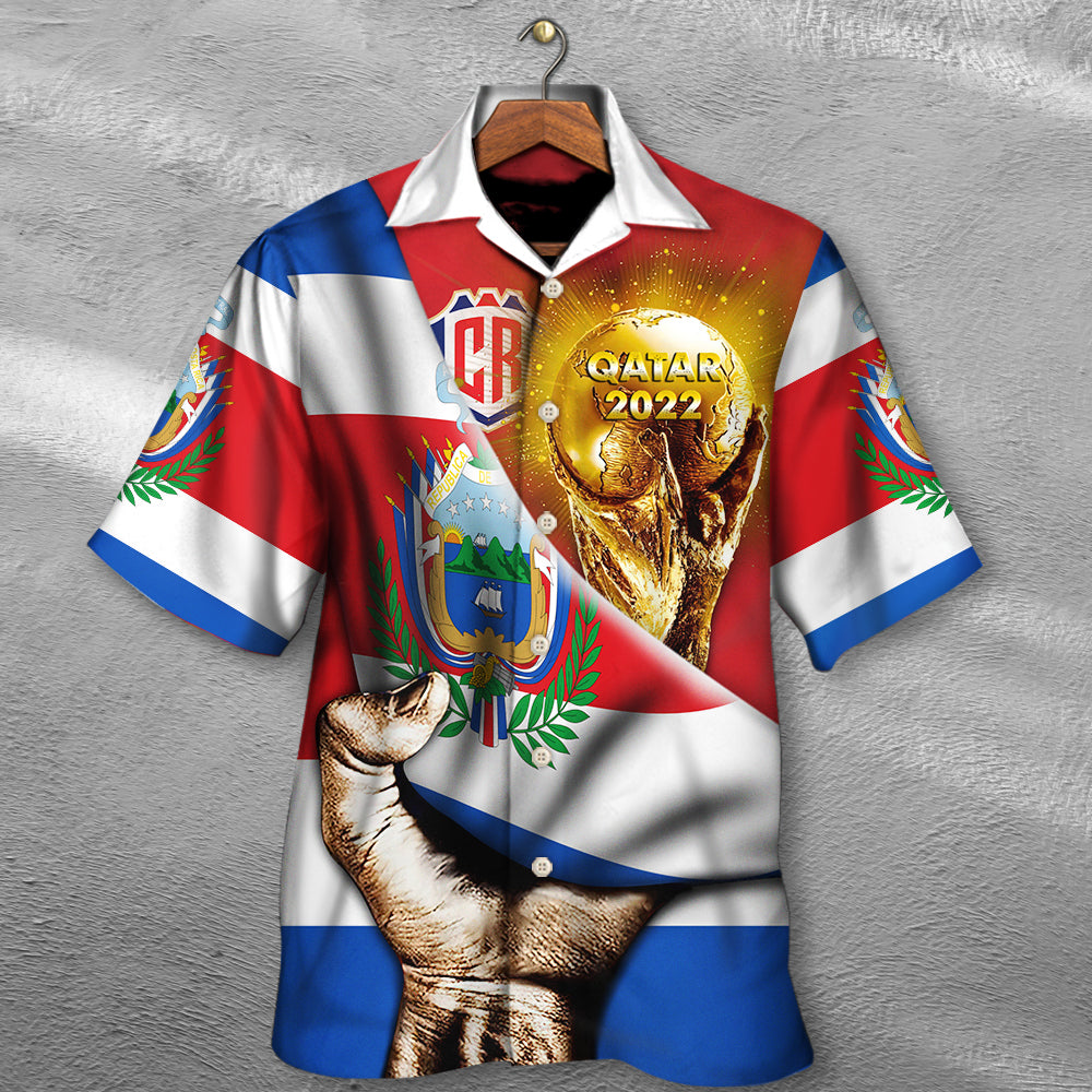 World Cup Qatar 2022 Costa Rica Will Be The Champion Flag Vintage - Hawaiian Shirt 
