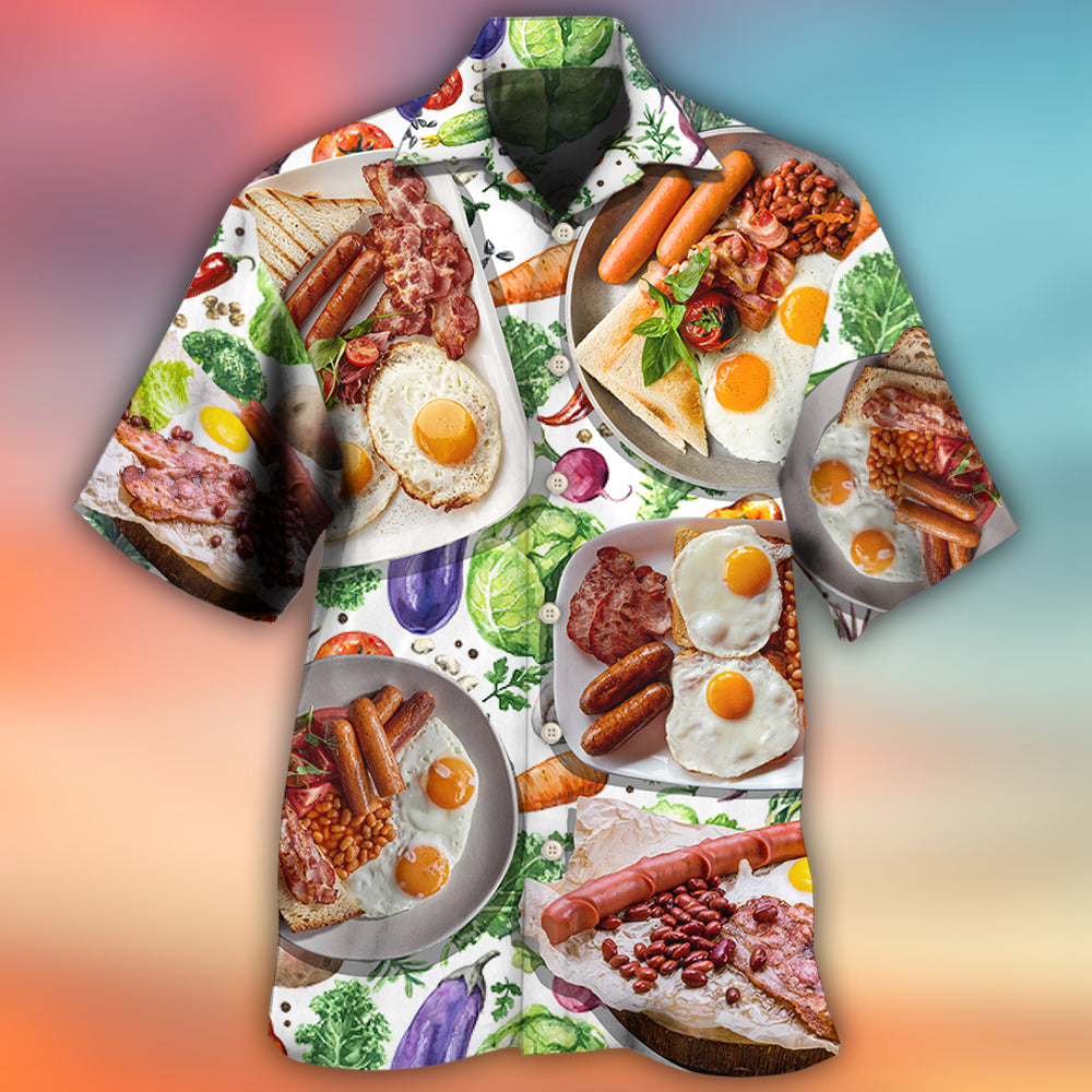 Food Breakfast Sausage Art Style - Hawaiian Shirt 