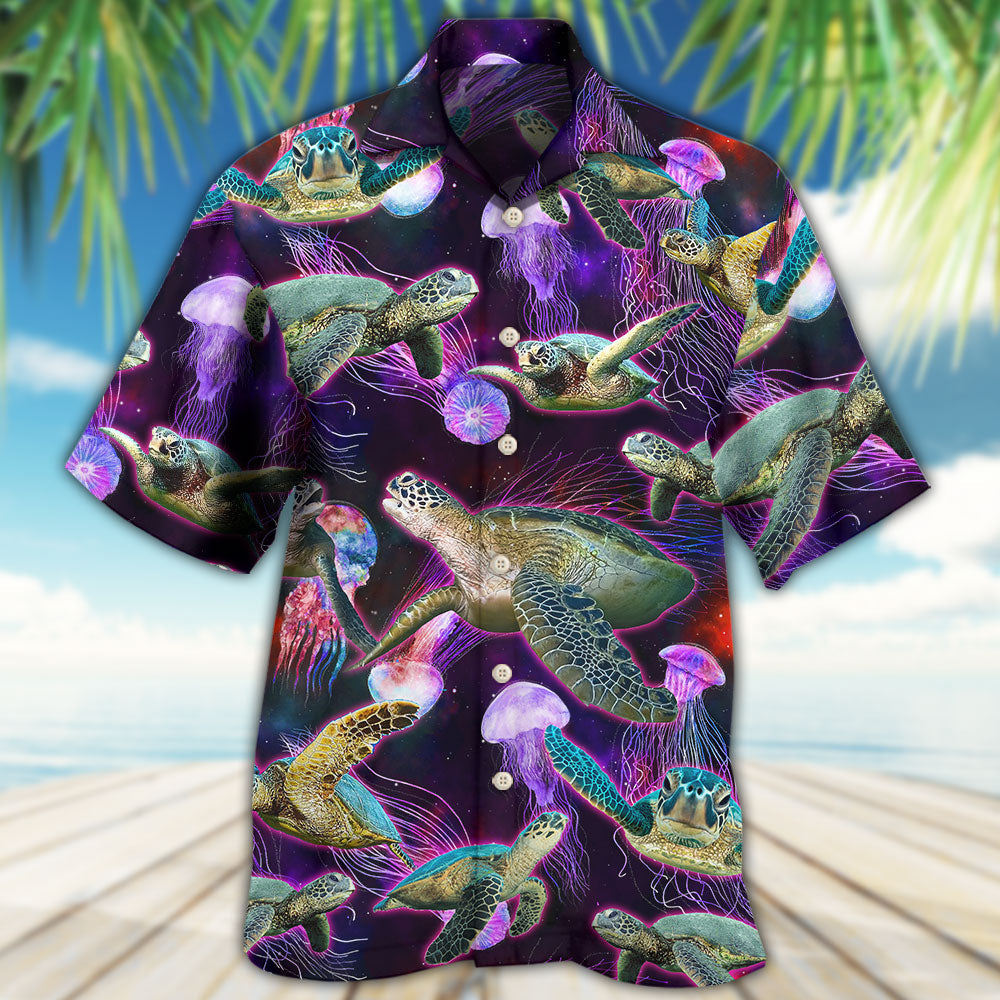 Turtle Neon Sea Art - Hawaiian Shirt 