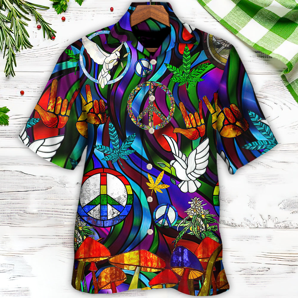 Hippie Es Paz Amor Estilo De Vida De Pájaro - Camisa Hawaiana Unisex Para Hombres y Mujeres
