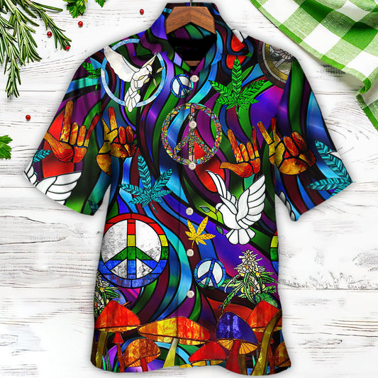 Hippie Is Peace Love Bird Life Style - Unisex Hawaiian Shirt For Men and Women
