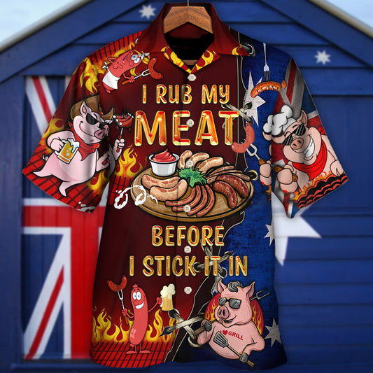Food I Rub My Meat Australian - Hawaiian Shirt 