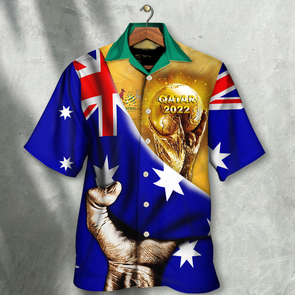 World Cup Qatar 2022 Australia Will Be The Champion Flag Vintage - Hawaiian Shirt 