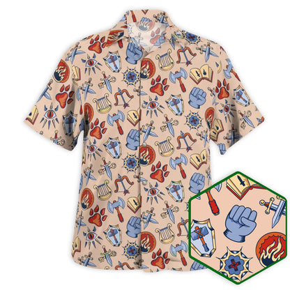 DnD Class Medieval icon - Hawaiian Shirt 