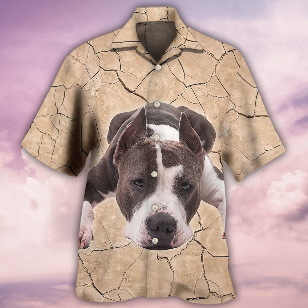 Pitbull On The Ground - Hawaiian Shirt 