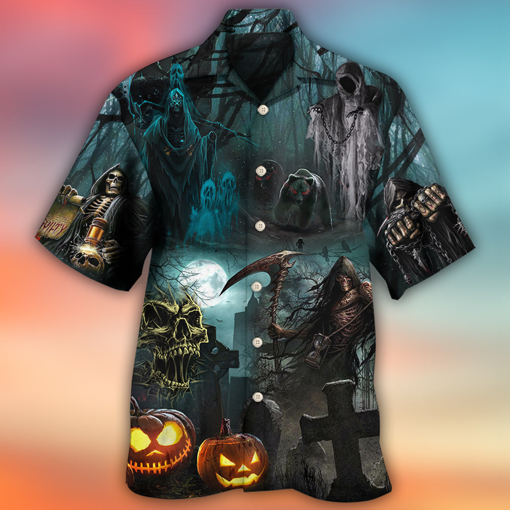 Halloween Ghost In The Dark Pumpkin Scary - Hawaiian Shirt 
