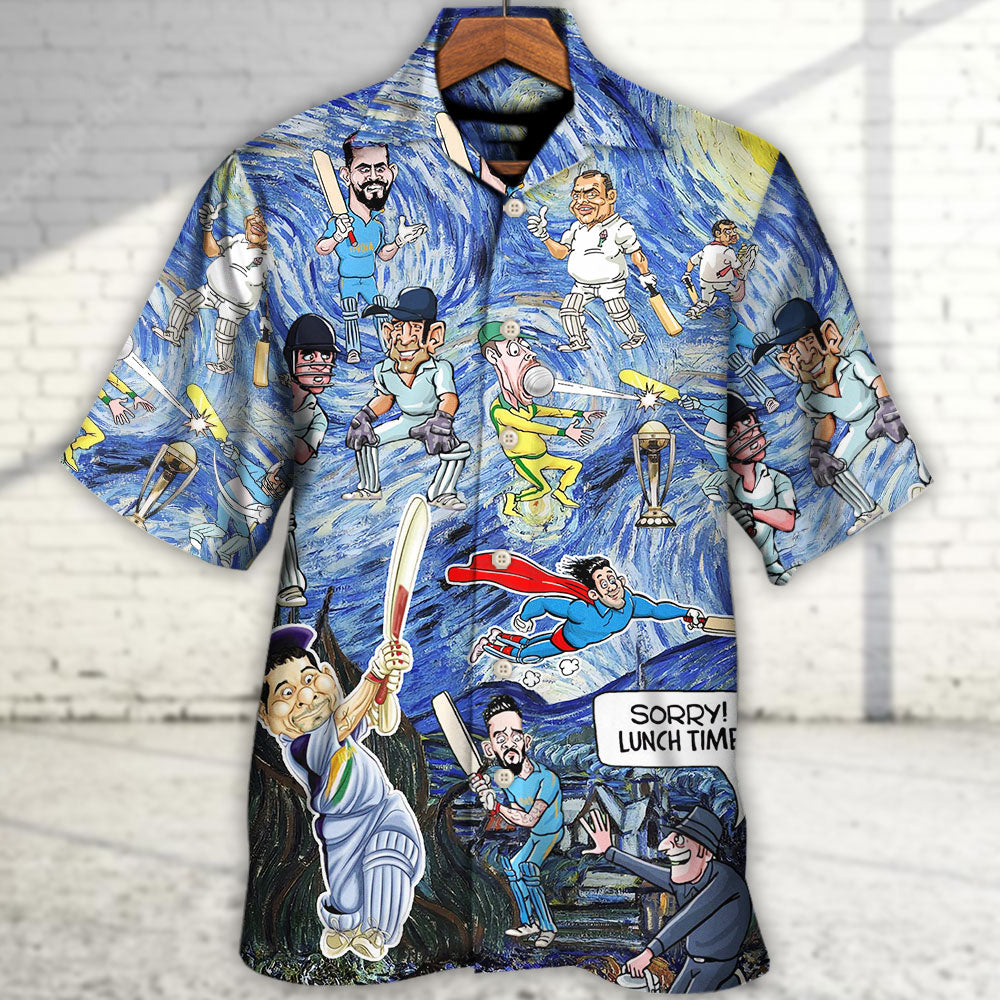 Cricket Sport Funny Play Amazing Starry Night Style - Hawaiian Shirt 