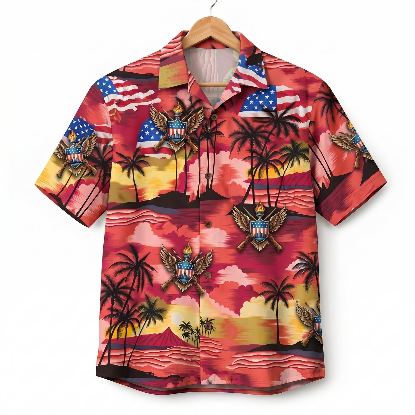 National Guard Veteran 250 Years America Premium Unisex Hawaiian Shirt For Men and Women