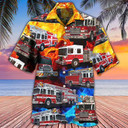 Fire Truck Fire Life - Hawaiian Shirt 