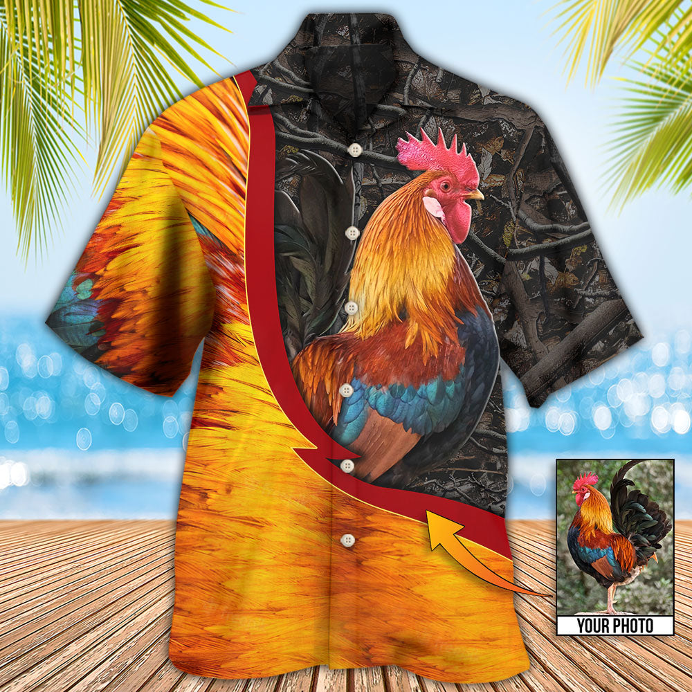 Chicken Rooster Beautiful Style Custom Photo - Hawaiian Shirt 