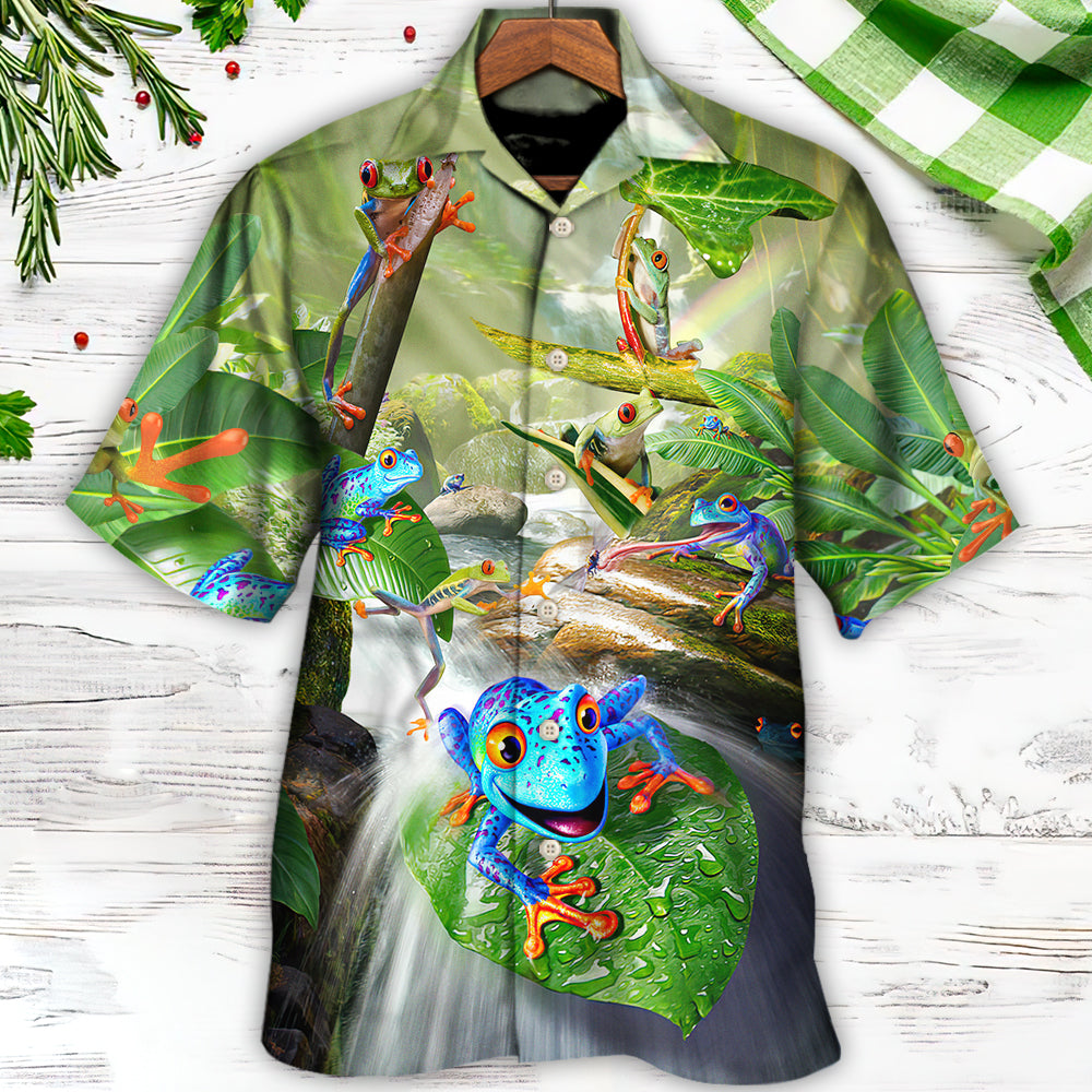 Frog Every Journey Begins With A Single Hop - Hawaiian Shirt 
