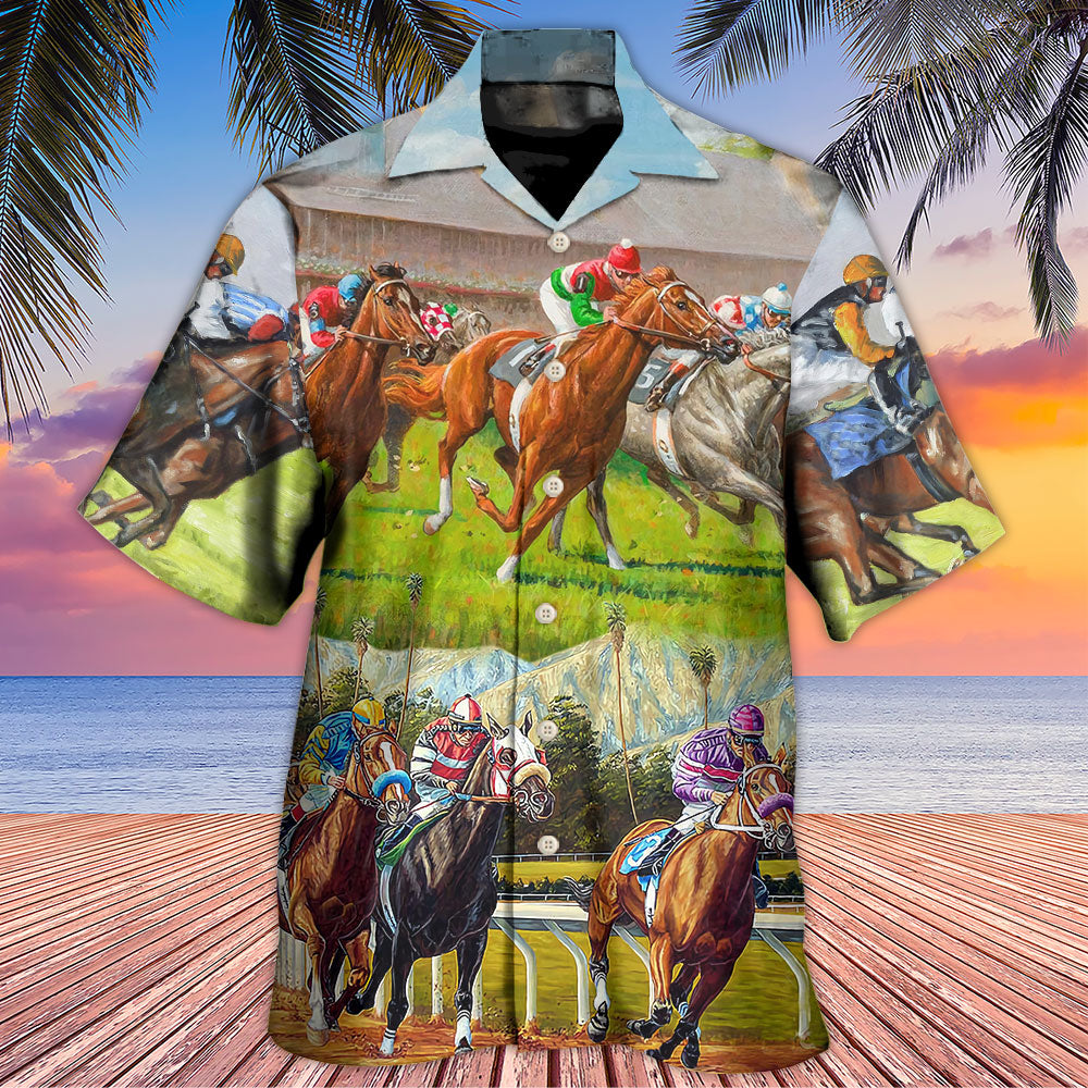 Horse Racing Don't Look Back - Hawaiian Shirt 