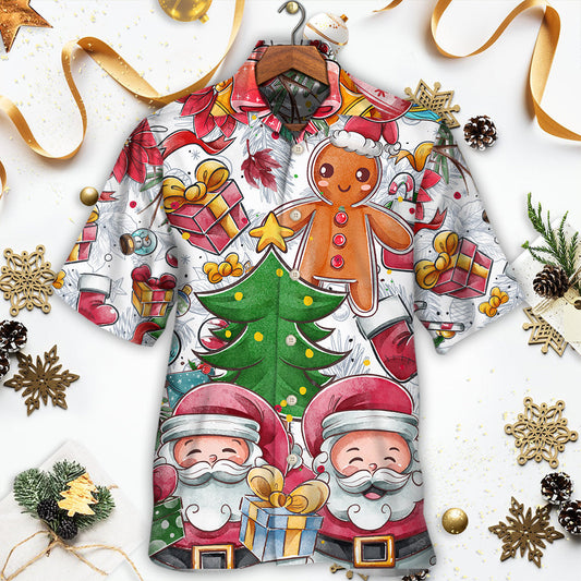 Christmas Santa Cutie Winter Snowman Gingerbread - Hawaiian Shirt 