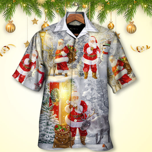 Christmas Santa Claus Lover Animal Light Story Art Style - Hawaiian Shirt