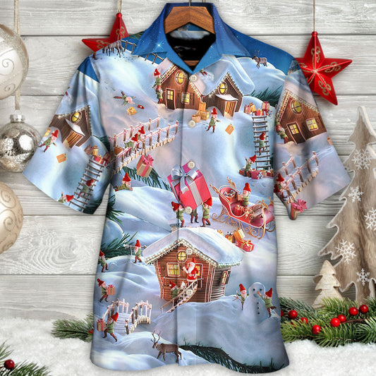 Christmas Santa And Gnome Merry Xmas - Hawaiian Shirt 