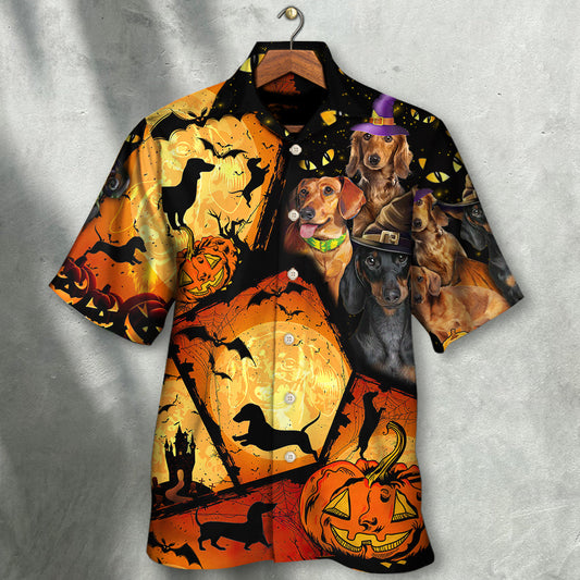 Halloween Dachshund Pumpkin Scary - Hawaiian Shirt 