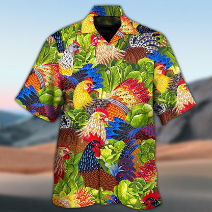Chicken Family Lover Colorful - Hawaiian Shirt 