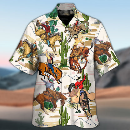 Cowboy Western Desert And Cactus Tropical - Hawaiian Shirt 