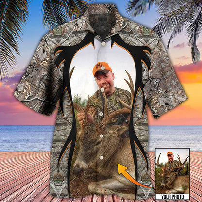 Hunting Lover Cool Pattern Custom Photo - Hawaiian Shirt 