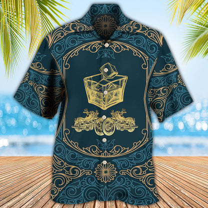 Wine Rum I Like Rum And Motorcycles - Hawaiian Shirt 