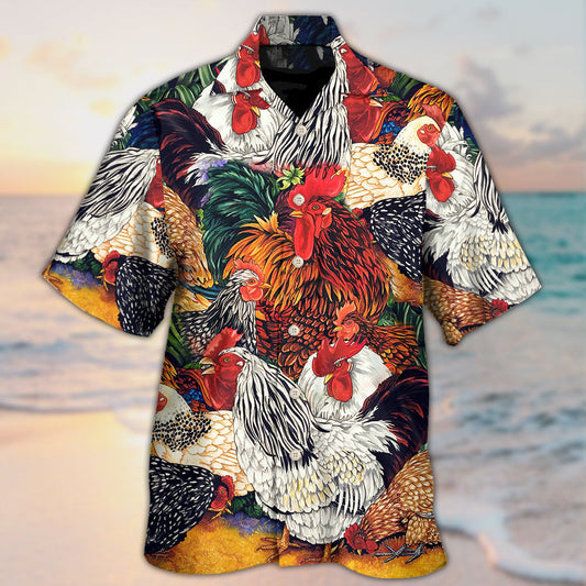 Chicken Farm Awesome Love Life - Hawaiian Shirt 